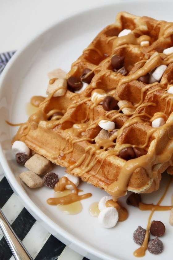 Waffle Manteiga de Amendoim